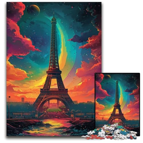 1000 teiliges Puzzle für Erwachsene Frankreich Eiffelturm schwierige Puzzles für Erwachsene perfekt für Halloween Weihnachten Geburtstagsgeschenk 1000 PCS (75 x 50 cm) von ABKXDMZK