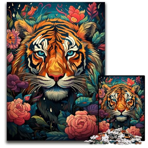 1000 teiliges Puzzle für Erwachsene Huahu farbenfrohe psychedelische schwierige Puzzles für Erwachsene perfekt für Halloween Weihnachten Geburtstagsgeschenk 1000 Teile (75 x 50 cm) von ABKXDMZK