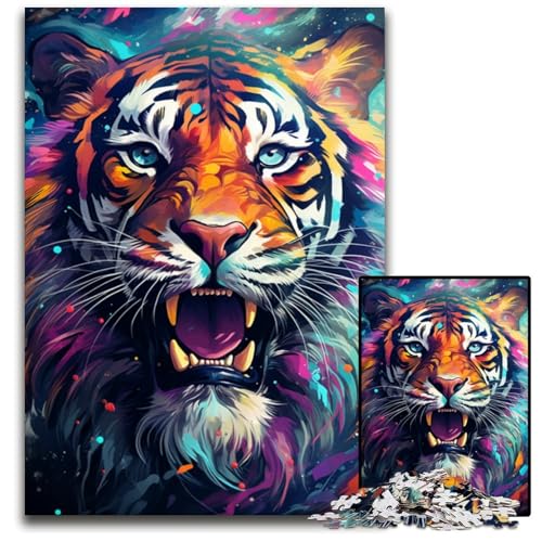 1000 teiliges Puzzle für Erwachsene majestätisches Tigergemälde anspruchsvolle Puzzles ideal für Familienspaß Entspannung 1000 Teile (75 x 50 cm) von ABKXDMZK