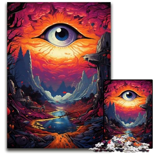 Fantasy Eye in The Sky Puzzles für Erwachsene 1000 teiliges Papierpuzzle für die ganze Familie Denksportaufgabe Heimdekoration 1000 Teile (38 x 26 cm) von ABKXDMZK