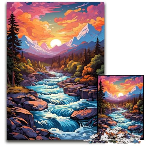 Fantasy Landschafts Puzzle 1000 Teile schwierige Puzzles für Erwachsene interaktives Familienspiel Gehirn Herausforderung Lernspielzeug 1000 Teile (38 x 26 cm) von ABKXDMZK