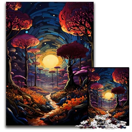 Fantasy Magic Jungle Puzzle für Erwachsene 1000 Teile Unmögliches Puzzle für Erwachsene Denkspiel für Teenager 1000 Teile (75 x 50 cm) von ABKXDMZK