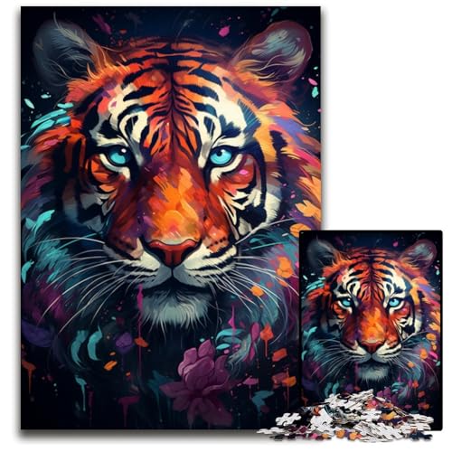 Fantasy Puzzle mit bunten Tigern 1000 Teile für Erwachsene unmögliche Puzzles für Erwachsene anspruchsvolle Denksportaufgabe für Teenager Spaß für den Familienspieleabend 1000 Teile (38 x 26 cm) Fantasy Puzzle mit bunten Tigern 1000 Teile für Erwachsene unmögliche Puzzles für Erwachsene anspruchsvolle Denksportaufgabe für Teenager Spaß für den Familienspieleabend 1000 Teile (38 x 26 cm) von ABKXDMZK