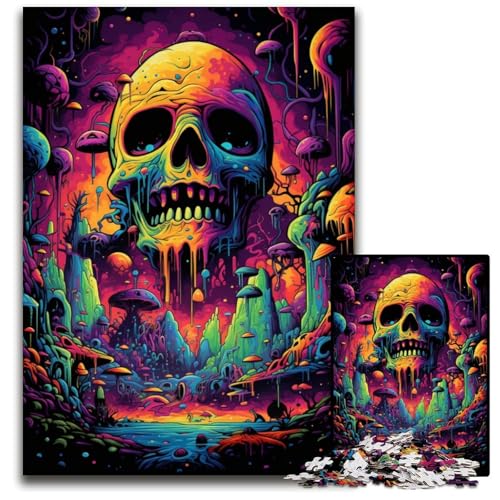 Fantasy Puzzle mit psychedelischen Monstern 1000 Teile für Erwachsene unmögliche Puzzles für Erwachsene anspruchsvolles Denkspiel für Teenager Spaß für den Familienspieleabend 1000 Teile (38 x 26 cm) von ABKXDMZK