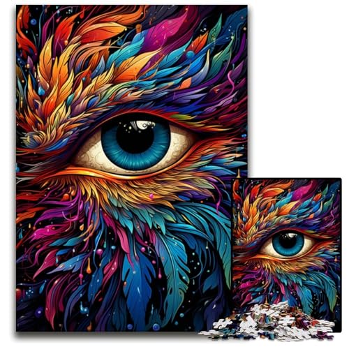 Feuerfarbene Phönixaugen Puzzles für Erwachsene 1000 Teile schwierige Puzzles für Erwachsene anspruchsvolles DIY Denkspiel perfektes Familienspiel oder dekoratives Geschenk 1000 Teile (38 x 26 cm) von ABKXDMZK