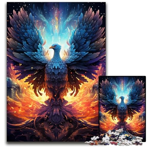 Feuerfarbenes Phönix Puzzle mit 1000 Teilen für Erwachsene Anspruchsvolles Denkspiel für Teenager Spaß für den Familienspieleabend 1000 Teile (38 x 26 cm) von ABKXDMZK