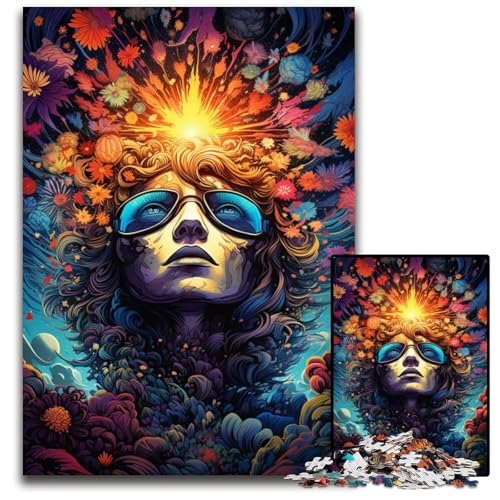 Flower God 1000 teiliges Puzzle für Erwachsene Papierpuzzle für Erwachsene für Teenager Familienspieleabend hirnfordernde Geschenkidee 1000 Teile (38 x 26 cm) von ABKXDMZK