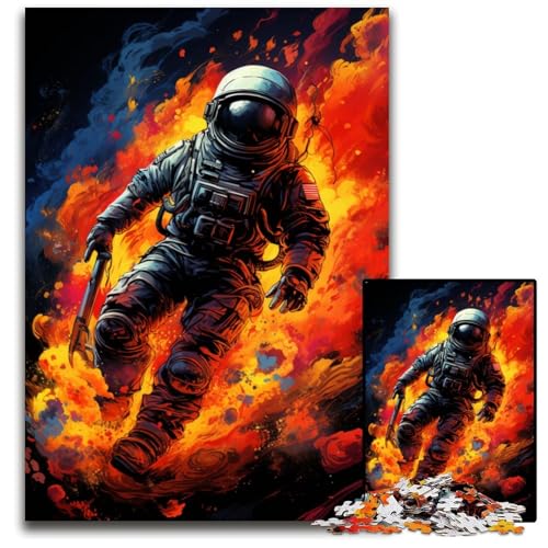 Found Astronauts 1000 teiliges Puzzle für Erwachsene Holzpuzzle für Erwachsene für Teenager Familienspieleabend hirnfordernde Geschenkidee 1000 Teile (75 x 50 cm) von ABKXDMZK