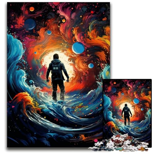 Gefundenes Astronauten Puzzle 1000 Teile Puzzle für Erwachsene anspruchsvolles Denkspiel entspannendes Spielzeug für Teenager 1000 Teile (38 x 26 cm) von ABKXDMZK