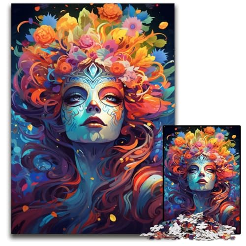 Göttin der Farben Kunst Puzzle für Erwachsene 1000 Teile Puzzle für Erwachsene Heimdekoration Denksportspiel für Teenager und Familieninteraktion 1000 Teile (75 x 50 cm) von ABKXDMZK
