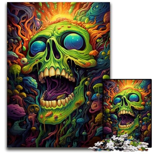 Green Devil Puzzle 1000 Teile Holzpuzzle für Teenager Familienspieleabend hirnfordernde Geschenkidee 1000 Teile (75 x 50 cm) von ABKXDMZK