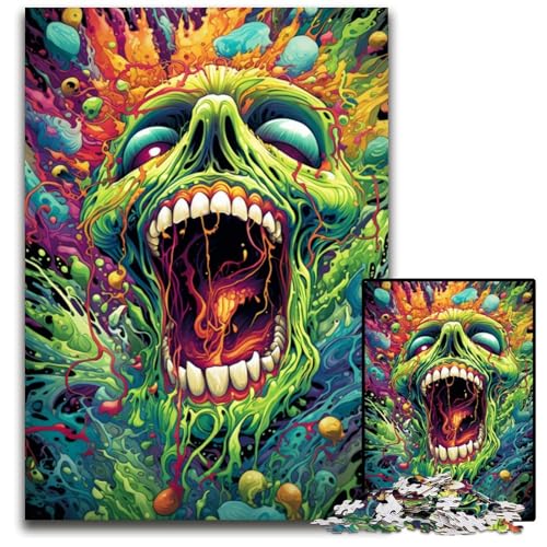 Green Devil Puzzles für Erwachsene 1000 Teile Puzzles für Erwachsene Heimdekoration Denksportspiel für Teenager und Familieninteraktion 1000 Teile (75 x 50 cm) von ABKXDMZK