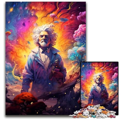 Große Wissenschaftler Puzzles für Erwachsene 1000 Teile unmögliche Puzzles für Erwachsene Denkspiel für Teenager 1000 Teile (75 x 50 cm) von ABKXDMZK
