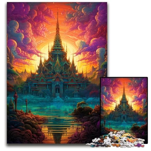 Großer Palast von Thailand Puzzle 1000 Teile Puzzle für Erwachsene anspruchsvolles Denkspiel entspannendes Spielzeug für Teenager 1000 Teile (75 x 50 cm) von ABKXDMZK