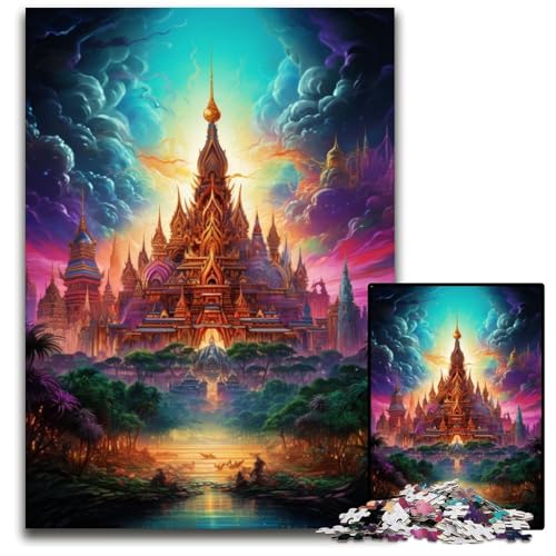 Großer Palast von Thailand Puzzle für Erwachsene 1000 Teile Puzzle für Erwachsene Geschenk für Männer und Frauen Alltag und besondere Anlässe 1000 Teile (38 x 26 cm) von ABKXDMZK