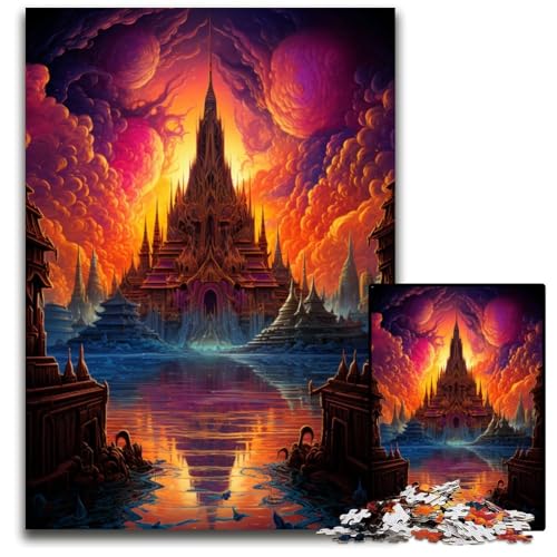Großer Palast von Thailand Puzzle für Erwachsene 1000 Teile Puzzle für Erwachsene Geschenk für Männer und Frauen Alltag und besondere Anlässe 1000 Teile (75 x 50 cm) von ABKXDMZK