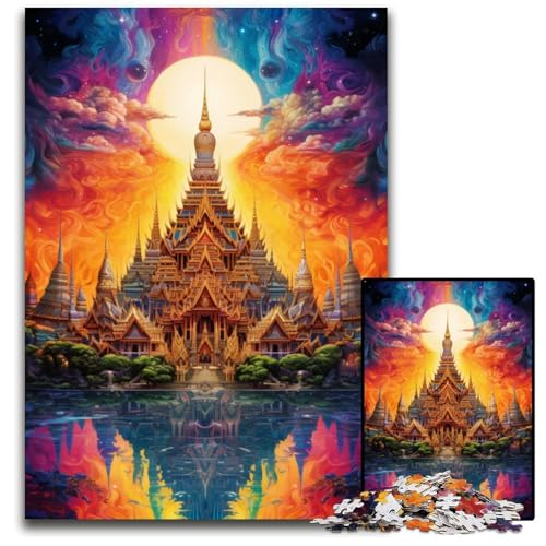 Großer Palast von Thailand Puzzles für 1000 Teile Papierpuzzles Denkspiel für Teenager und Familieninteraktion 1000 Teile (38 x 26 cm) von ABKXDMZK