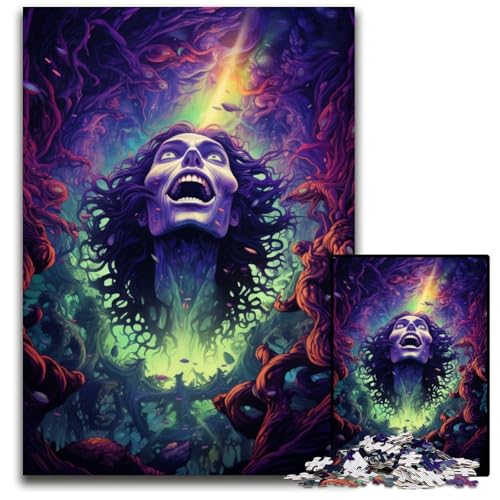 Höllendämonen Puzzle 1000 Teile für Erwachsene Holzpuzzle für Erwachsene Eltern Partner Freunde Alter 1000 PCS (75 x 50 cm) von ABKXDMZK