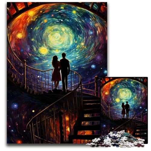 Liebes und Romantik Puzzle für Erwachsene 1000 Teile unmögliches Puzzle für Erwachsene Denkspiel für Teenager 1000 Teile (38 x 26 cm) von ABKXDMZK