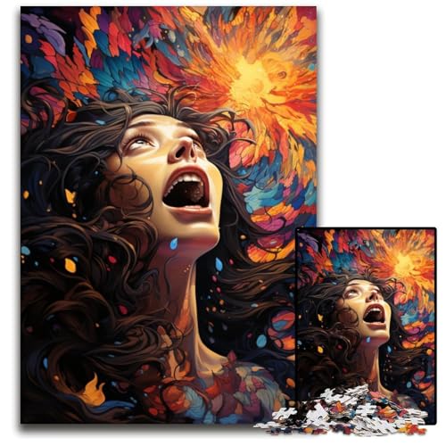 Puzzle 1000 Teile für Erwachsene Mädchen in Traumszene Papierpuzzle für Erwachsene Muttertag Geburtstag Weihnachten 1000 PCS (38 x 26 cm) von ABKXDMZK