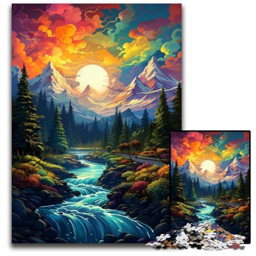 Puzzle für Erwachsene 1000 Teile Fantasielandschaft anspruchsvolle Puzzles DIY Heimdekor Geschenk Denkspiel 1000 Teile (38 x 26 cm) von ABKXDMZK