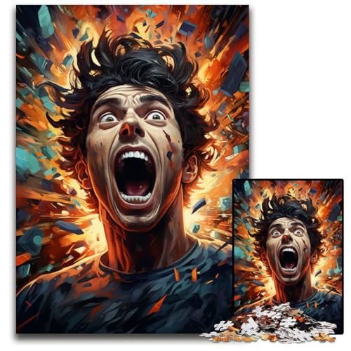 Puzzles für verängstigte Personen 1000 teiliges Holzpuzzle Denkspiel für Teenager und Familieninteraktion 1000 Teile (75 x 50 cm) von ABKXDMZK