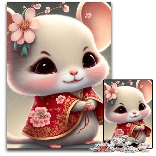 Weiße Maus Puzzles für Erwachsene 1000 Teile unmögliche Puzzles für Erwachsene Denkspiel für Teenager 1000 Teile (75 x 50 cm) von ABKXDMZK