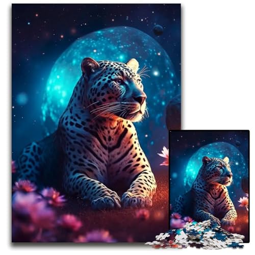 Weißer Jaguar auf dem Mars Puzzle 1000 Teile Puzzle für Erwachsene anspruchsvolles Denkspiel entspannendes Spielzeug für Teenager 1000 Teile (38 x 26 cm) von ABKXDMZK