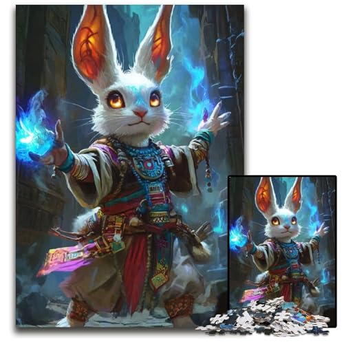 White Rabbit Mage 1000 teiliges Puzzle Papierpuzzle für Erwachsene Teenager und Familien perfekte DIY Dekoration und knifflige Herausforderung 1000 Teile (38 x 26 cm) von ABKXDMZK