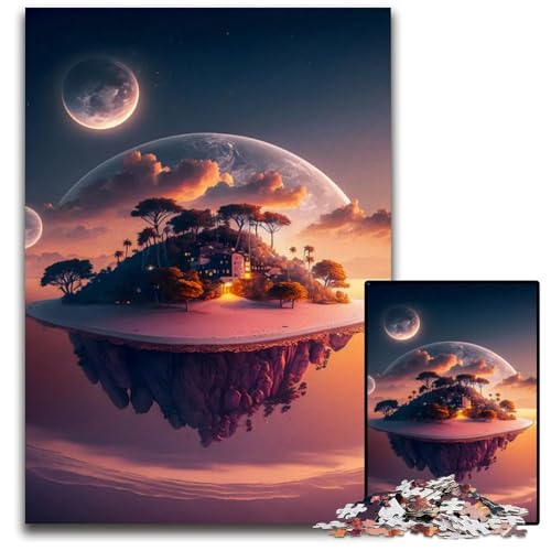 White Sand Island Puzzle 1000 Teile für Erwachsene Holzpuzzle farbenfrohe Heimdekoration und interaktives Familienspiel 1000 Teile (75 x 50 cm) von ABKXDMZK