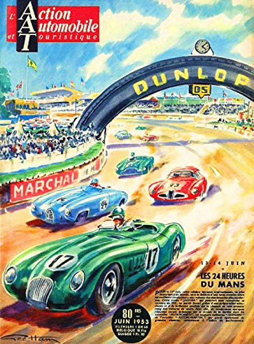 DHArt Jigsaw Puzzle 1000 Piece for Adult 1953-24 Hours Le Mans France Automobile Race Car Advertisement Vintage Landscape Educational Puzzles Games Kids Gift von ABLERTRADE