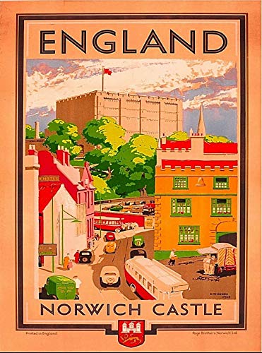 DHArt Large Jigsaw Puzzle 1000 Piece England Norwich Castle Great Britain Vintage Travel Advertisement Art Landscape Educational Puzzles Games Kids Gift von ABLERTRADE