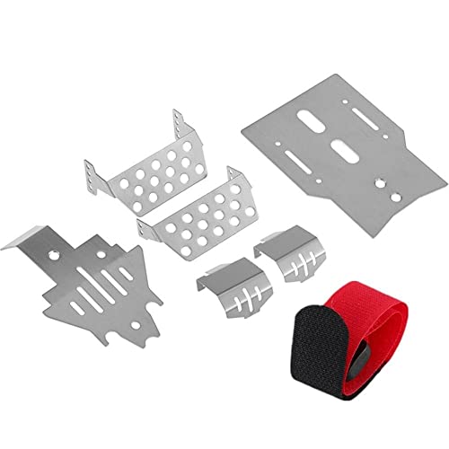 RC-Zubehör Sechs-in-Eins-Edelstahl-Chassis-Rüstungsset Achsschutzplatte for 1/10 RC Crawler Traxxas TRX-4 Metall-Upgrade-Teile von ABLOOX