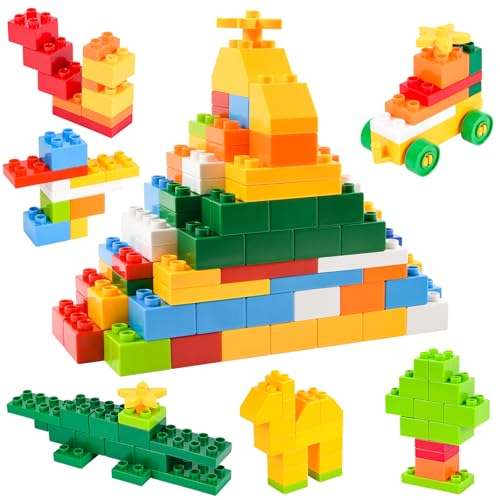 ABOHU Großen bausteine, 246 Stück Classic Große Bausteine kompatibel mit Allen führenden Marke, großes Bauklötze Bunte Grundbausteine Lernspielzeug für Jungen Mädchen ab 3+ Jahre ABOHU Großen bausteine, 246 Stück Classic Große Bausteine kompatibel mit Allen führenden Marke, großes Bauklötze Bunte Grundbausteine Lernspielzeug für Jungen Mädchen ab 3+ Jahre von ABOHU