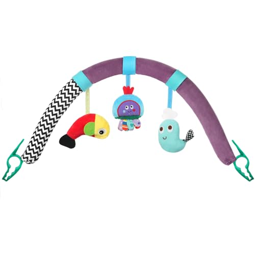 ABOHU Spielbogen für Kinderwagen, Kinderwagenbogen mit MusikRassel Spielzeug für 0-6 Monate Baby, spielbogen Arch am Babyschale, Laufstall angebracht,Babysitze, Babywippen von ABOHU