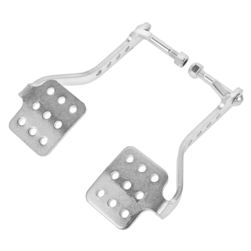ABOOFAN 1 Paar Kart-Gaspedal Erwachsene Teile Griff Pads Drift Gaspedale Gaspedal für Go-Kart Go Kart Accessoires Go-Kart-Bremspedalsatz Gaspedalsatz Aluminium Silver von ABOOFAN