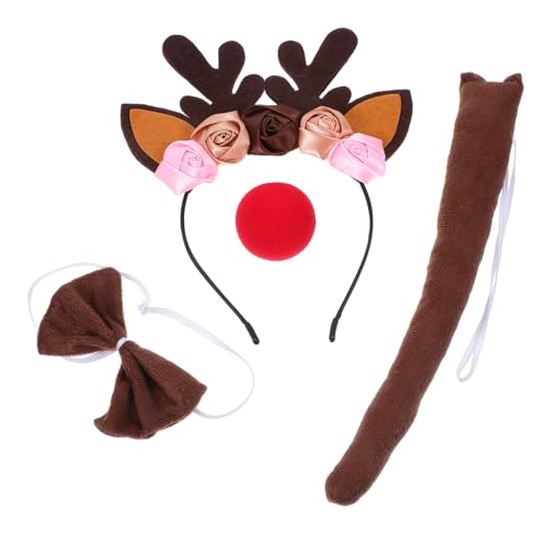 ABOOFAN 1 Satz Elkshow -Dekoration Kostüm Tierohren Cosplay -Accessoires für Rentierkostüm Rentiergeweih für Halloween Cosplay Party-Geweih-Stirnband Weihnachts-Cosplay-Zubehör Mesh-Tuch ABOOFAN 1 Satz Elkshow -Dekoration Kostüm Tierohren Cosplay -Accessoires für Rentierkostüm Rentiergeweih für Halloween Cosplay Party-Geweih-Stirnband Weihnachts-Cosplay-Zubehör Mesh-Tuch von ABOOFAN