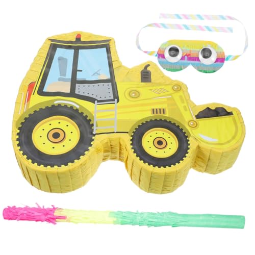 ABOOFAN 1 Satz Piñata Fiesta-Pinata-Spielzeug Bagger-Pinata Geschenke Kinderspielzeug Geburtstags-Truck-Pinata Pinata-Spielzeug aus Papier Süssigkeit technisches Fahrzeug von ABOOFAN