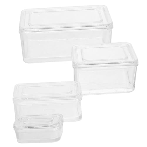 ABOOFAN 1 Satz Puppenhaus-Lunchbox Puppenhaus-keksdosen Lunchbox Im Maßstab 1:12 Puppenhaus-küchenzubehör Simulation Mini-Lunchbox Miniatur-kühlbox Plastik Haushalt Snackbox von ABOOFAN