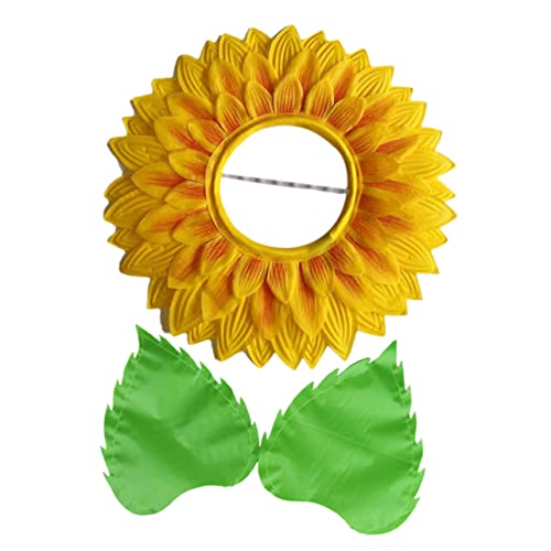 ABOOFAN 1 Satz Sonnenblumen Kopfschmuck für Lustige Blumenkostüm Accessoires mit Seidenhandschuhen für Karneval Tanzpartys und Festspiele Leuchtende Farben und Realistische Designs Bequem von ABOOFAN