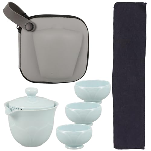ABOOFAN 1 Satz Tragbares Teeservice groß modern Teetassen-Kit aus Keramik Teetasse aus Keramik Teeservice aus Keramik Teetassen aus Keramik Porzellan Sky-Blue von ABOOFAN