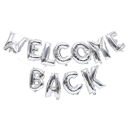 ABOOFAN 1 Satz Willkommen Zurück Folienballons Silberne Buchstabenballons für Schulanfang Kindergartenfeier und Büro Dekoration für Reunion Feiern und Rückkehr zur Arbeit ABOOFAN 1 Satz Willkommen Zurück Folienballons Silberne Buchstabenballons für Schulanfang Kindergartenfeier und Büro Dekoration für Reunion Feiern und Rückkehr zur Arbeit von ABOOFAN
