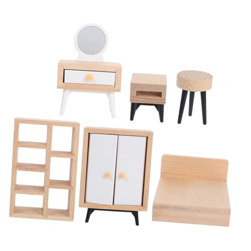 ABOOFAN 1 Set Miniatur-puppenhausmöbel: Schlafzimmermodell, Winziges Puppenhauszubehör Für Kreatives Spielen, Tragbares Lernspielzeug Für Kinder von ABOOFAN