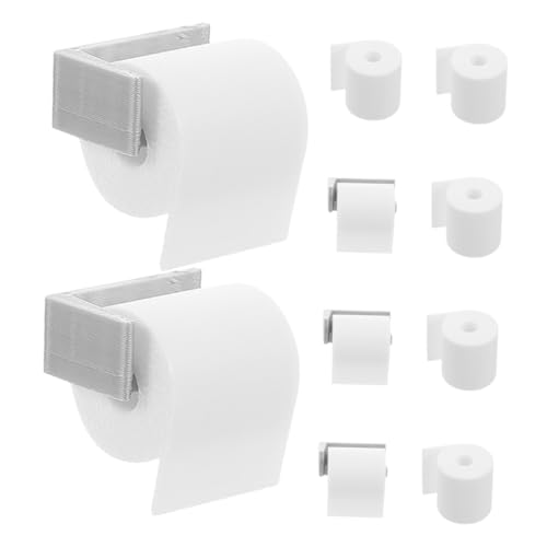 ABOOFAN 1 Set Papierpuppenhaus Miniaturzubehör Puppenhaus Zubehör Puppenhaus Papierhandtuchhalter Puppenhaus Toilettenpapier Mini Toilettenpapier Weißer Kunststoff von ABOOFAN