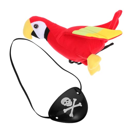 ABOOFAN 1 Set Piratenpapagei Requisiten Partyzubehör Cosplay Zubehör Mädchen Piraten Accessoire Mädchen Piraten Zubehör Papageien Schulter Plüsch Party Kostüm Papageien Schulter von ABOOFAN