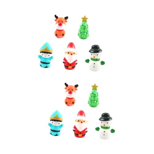 ABOOFAN 10 STK Weihnachts-Fingerlinge weihnachtliche Fingerpuppen für Kinder Schneemann-Fingerpuppe Kinderspielzeug Spielzeuge Marionetten Spielzeug Mini-Fingerpuppen Weihnachten Geschenk von ABOOFAN