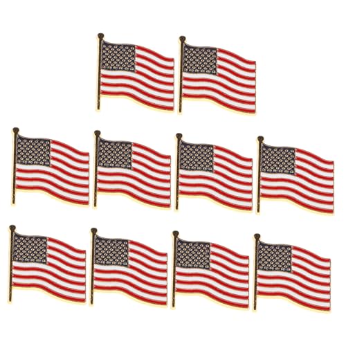 ABOOFAN 10 Stück Anstecknadeln Mit Amerikanischer Flagge Patriotische Broschen Unabhängigkeitstag Politische Anstecknadeln Für Kleidung Taschen Rucksäcke Dekorationen ABOOFAN 10 Stück Anstecknadeln Mit Amerikanischer Flagge Patriotische Broschen Unabhängigkeitstag Politische Anstecknadeln Für Kleidung Taschen Rucksäcke Dekorationen von ABOOFAN
