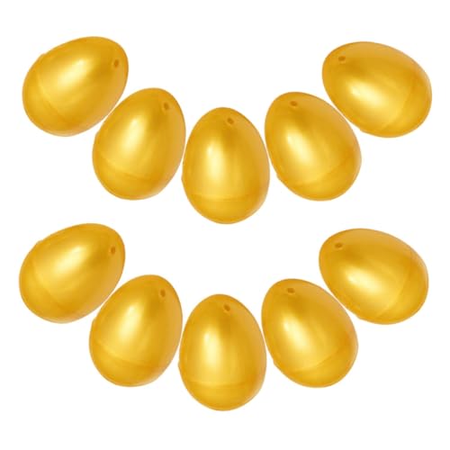 ABOOFAN 10 Stück Befüllbare Goldene Ostereier Teiliges aus Kunststoff für Kreative Ostereiersuche und Bastelprojekte Ansprechendes Design Fördert die Fantasie von Kindern Partys und von ABOOFAN
