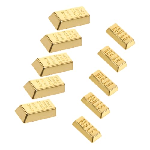 ABOOFAN 10 Stück Simuliertes BRIC-Modell Winzige Metallgoldblocks Blöcke Dollhouse Gold Bar Accessoires Dekorative Goldene Bar Ornamente Dekorative Mini -goldsteine Legierung Golden ABOOFAN 10 Stück Simuliertes BRIC-Modell Winzige Metallgoldblocks Blöcke Dollhouse Gold Bar Accessoires Dekorative Goldene Bar Ornamente Dekorative Mini -goldsteine Legierung Golden von ABOOFAN