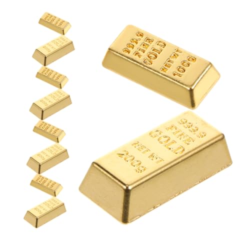 ABOOFAN 10 Stück Simuliertes BRIC-Modell gefälschte goldene Bar Dekorationen Fotografie Bar Requisiten Tiny Bricks Miniatur- Legierung ABOOFAN 10 Stück Simuliertes BRIC-Modell gefälschte goldene Bar Dekorationen Fotografie Bar Requisiten Tiny Bricks Miniatur- Legierung von ABOOFAN